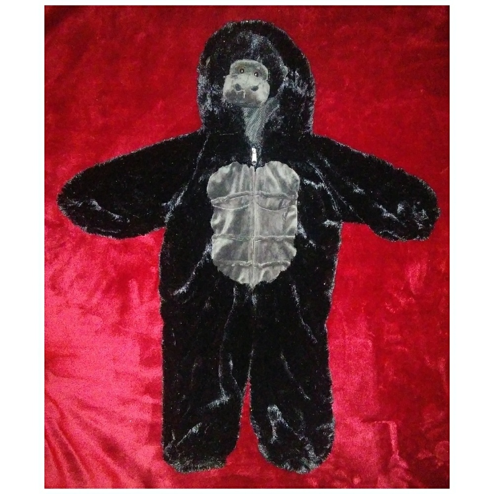 Plush Gorilla Costume for Kids - Black